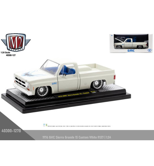(Preorder) 1976 GMC Sierra Grande 15 Custom White R127 | 1:24